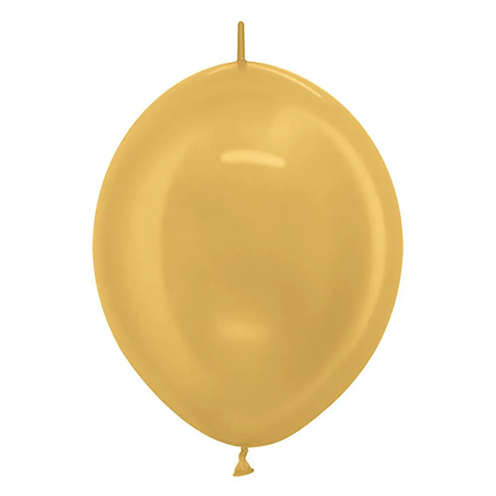 12 inch SEMPERTEX LINK-O-LOON - METALLIC GOLD