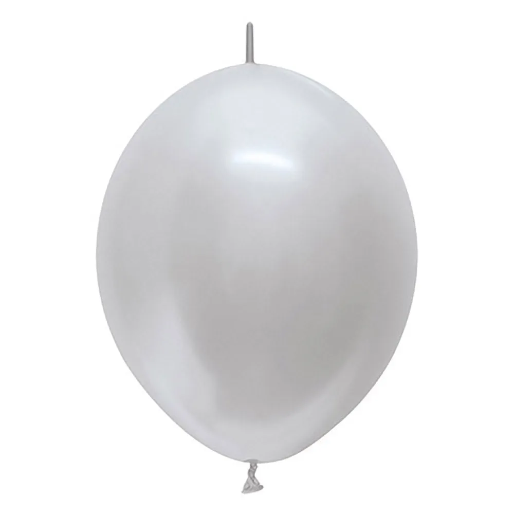 12 inch SEMPERTEX LINK-O-LOON - METALLIC SILVER