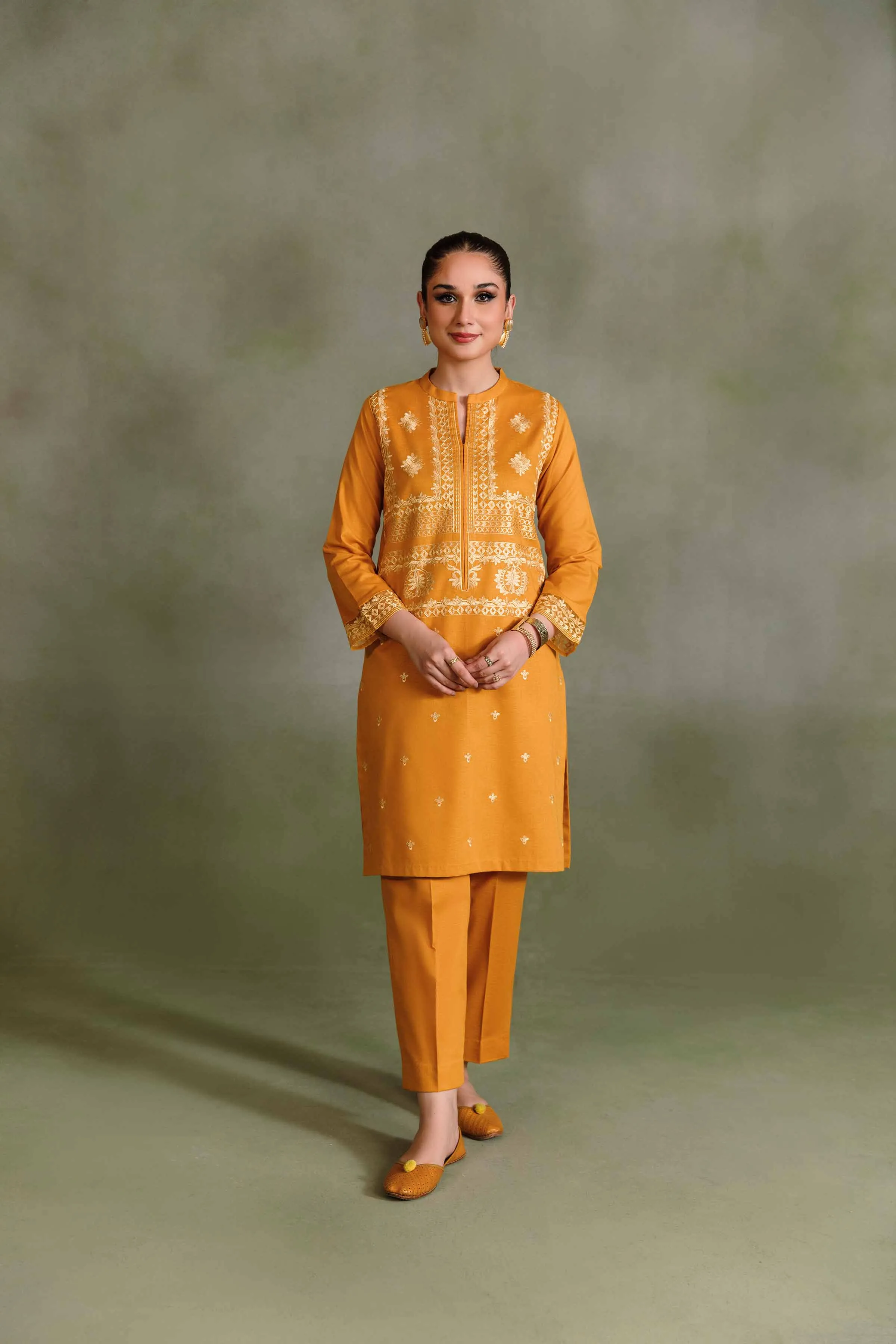 2 Piece - Dyed Embroidered Suit - PDW23-07