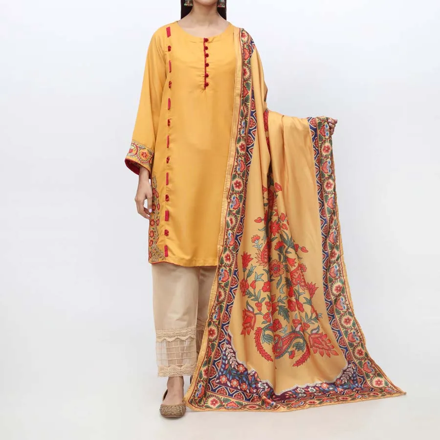 2PC- Embroidered Suit PW3018