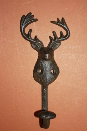 2)pcs, Elk wall hook, Elk coat hook, rustic cabin decor, hunting lodge decor, free shipping, ready to paint, cast iron, W-51