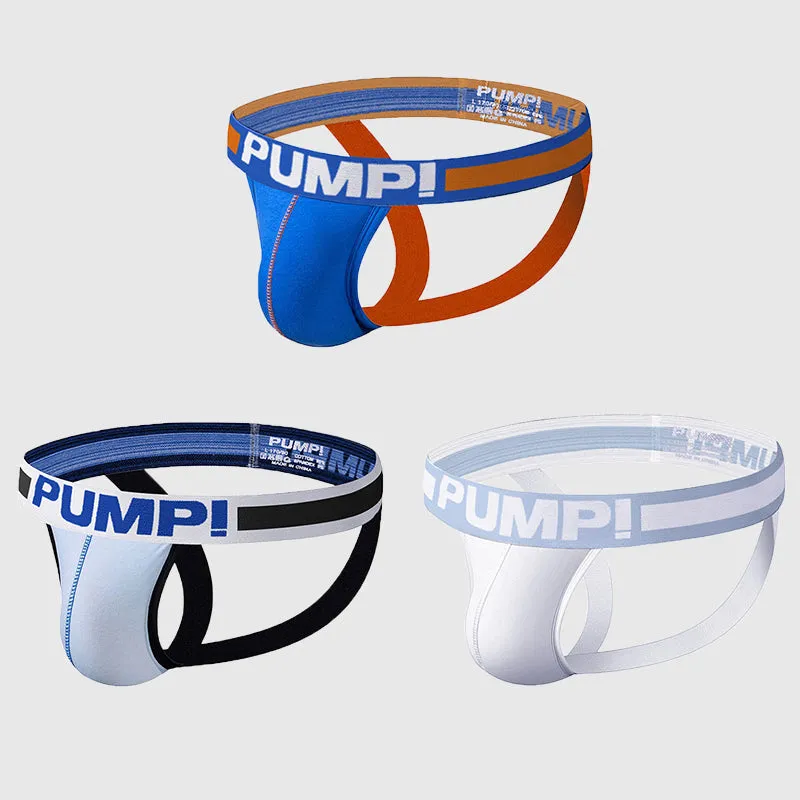 3 Pack Men's Underwear Jockstrap Athletic Support Pouch Briefs