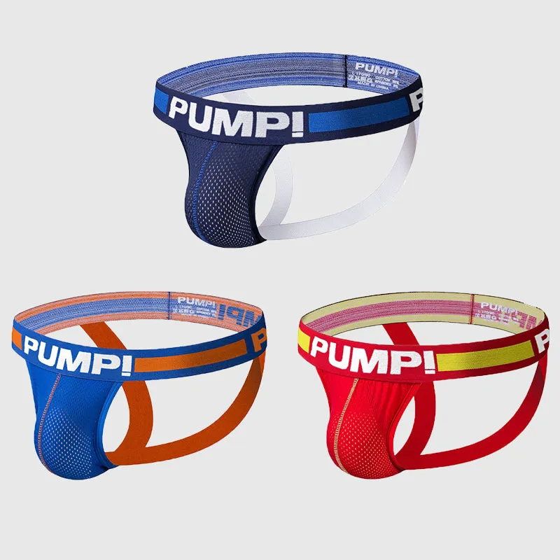 3 Pack Men's Underwear Jockstrap Athletic Support Pouch Briefs
