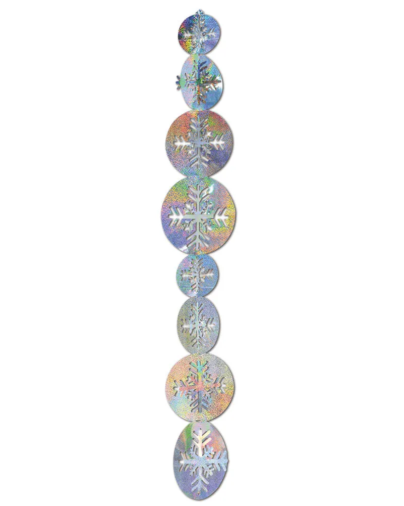 3D Prismatic Snowflake Gleam N Christmas Garlands Pack of 2