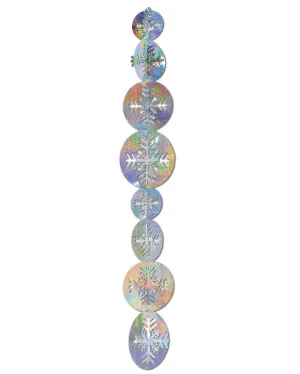 3D Prismatic Snowflake Gleam N Christmas Garlands Pack of 2