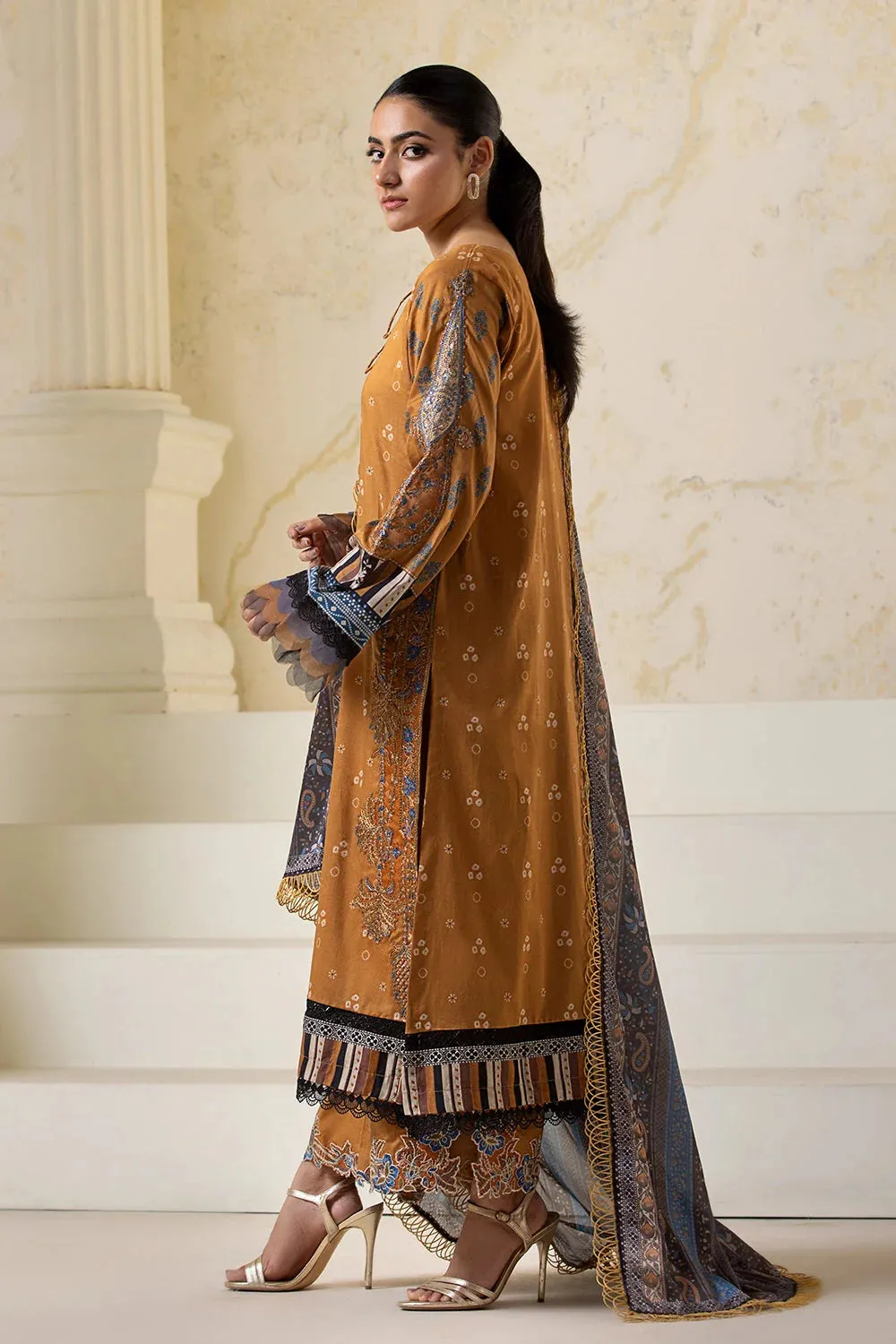 3PC Embroidered Unstitched Lawn Suit KSE-2726