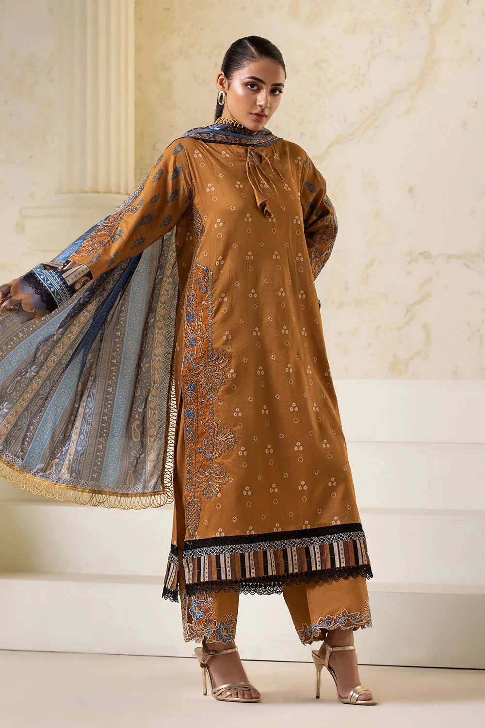 3PC Embroidered Unstitched Lawn Suit KSE-2726