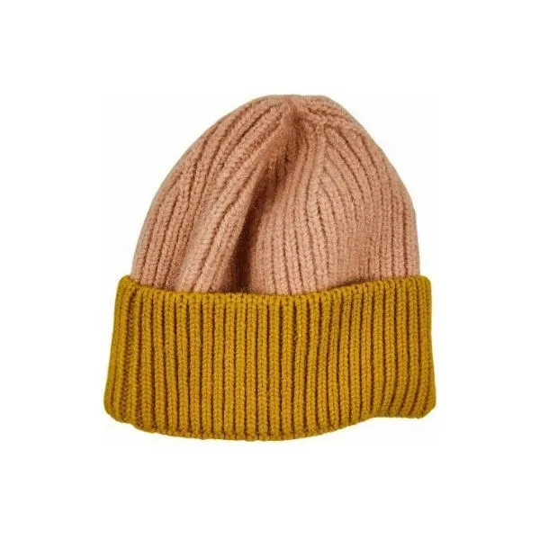 Abigail Blush & Mustard Beanie