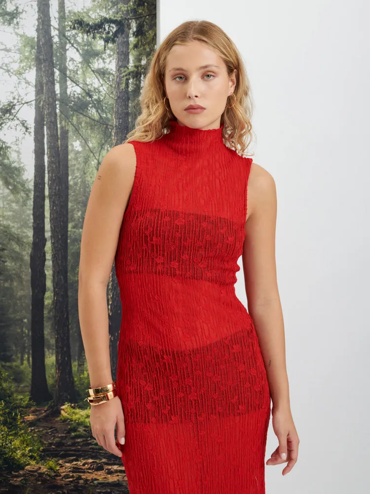 Allegra Sheer Midi Dress