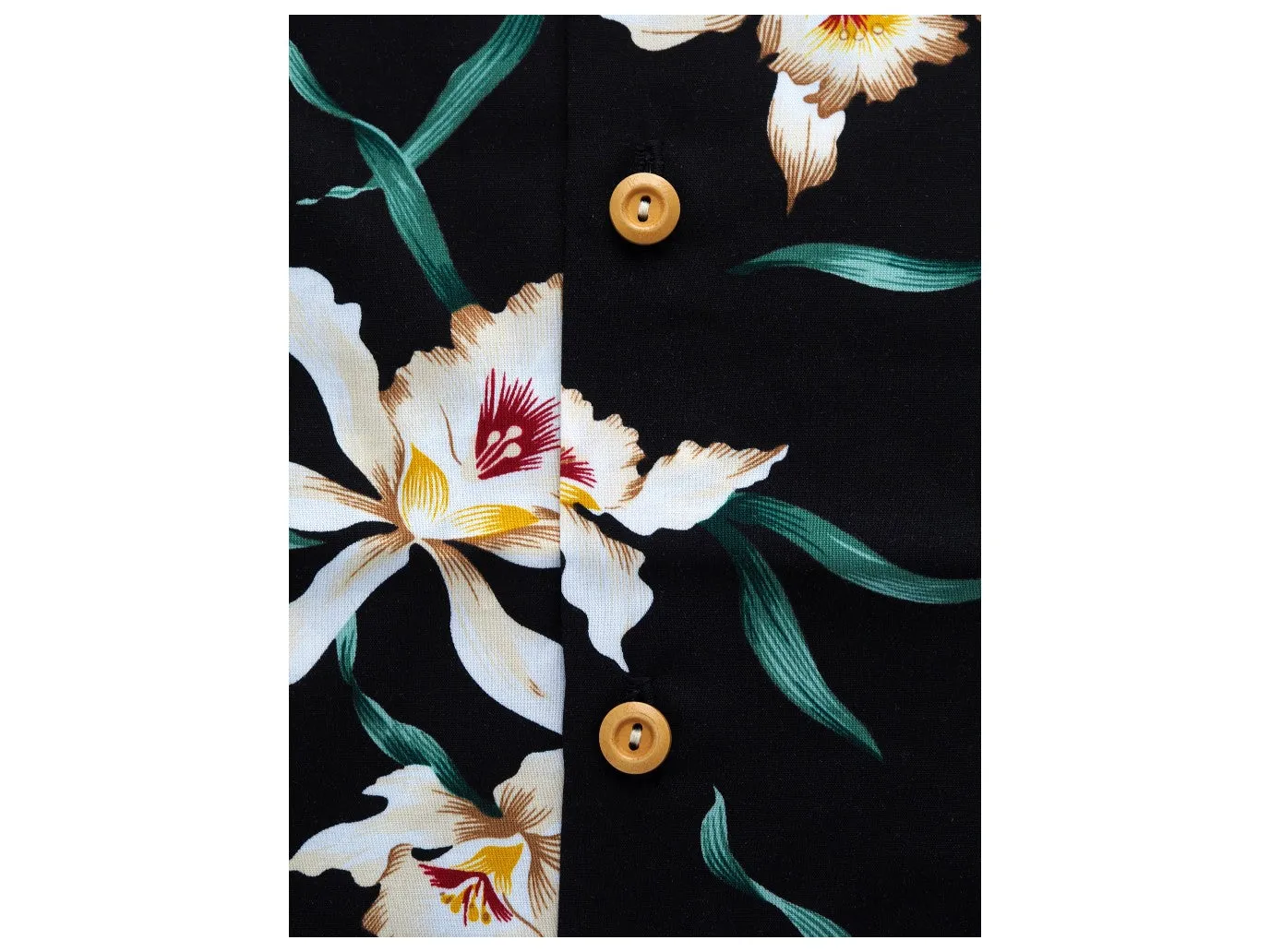 Aloha Shirt Star Orchid Black