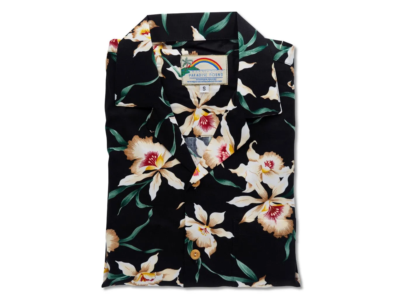Aloha Shirt Star Orchid Black