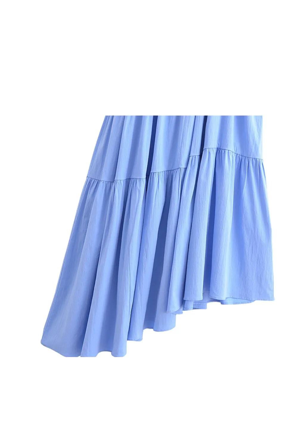 'Anna' Skewed Hem Belted Shirt Dress （2 Color)