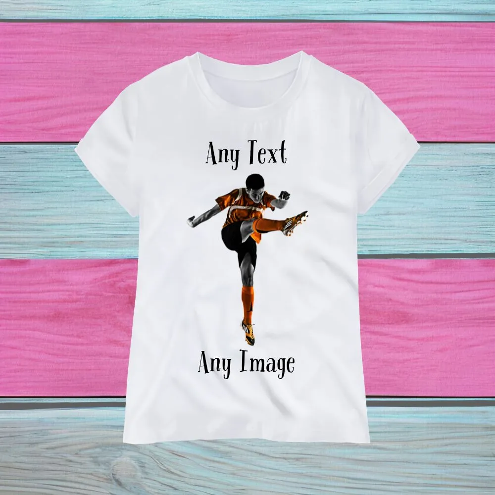 Any Text / Image Kids T-Shirt, Quality Sublimated Printed T-Shirt