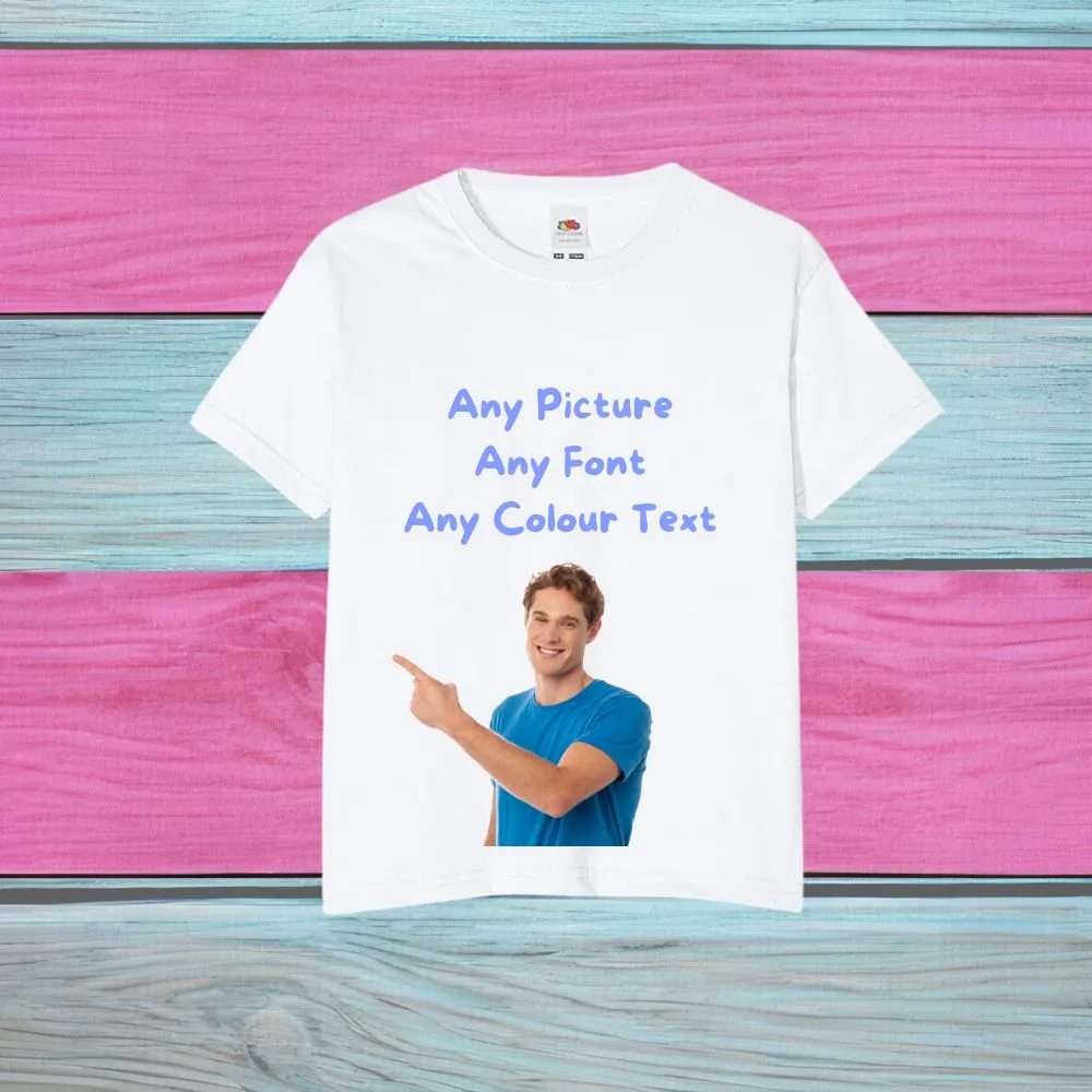 Any Text / Image Kids T-Shirt, Quality Sublimated Printed T-Shirt