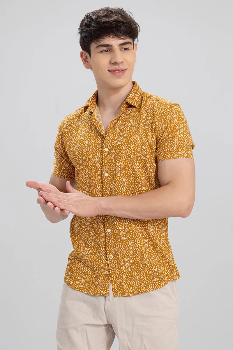 Bandhej Mustard Shirt