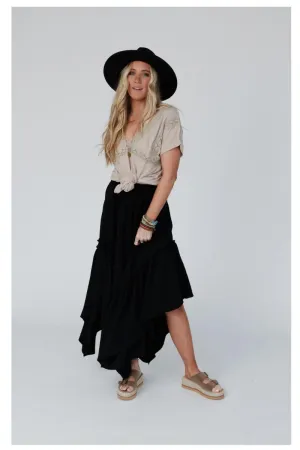 Black Boho Skirt