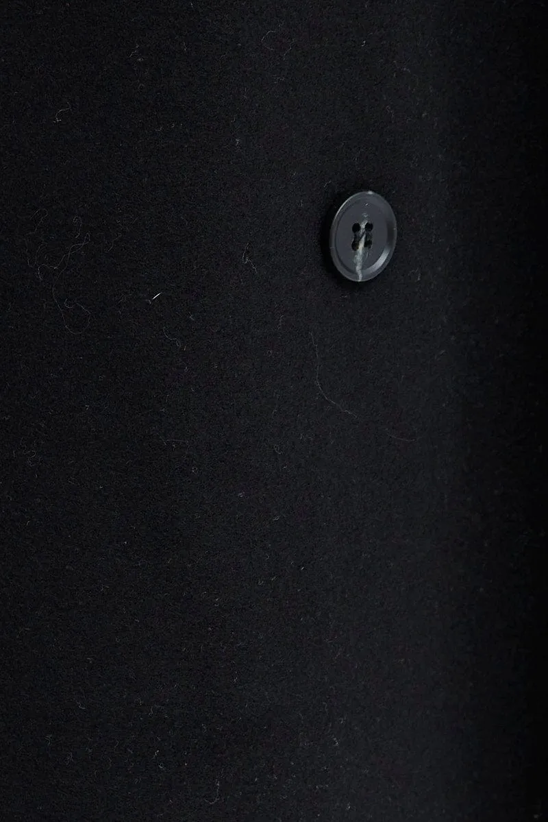 Black Longline Coat Long Sleeve