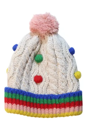 Boden Pom Pom Knit Winter Hat 6-8Y