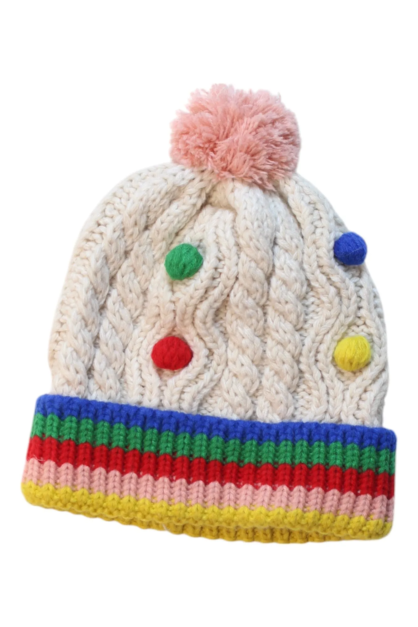 Boden Pom Pom Knit Winter Hat 6-8Y