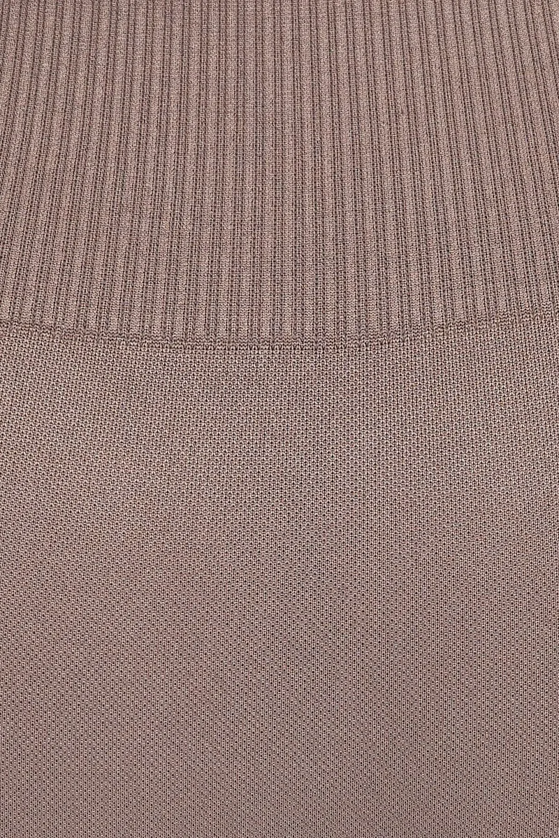 Brown Seamless Tank Top And Legging