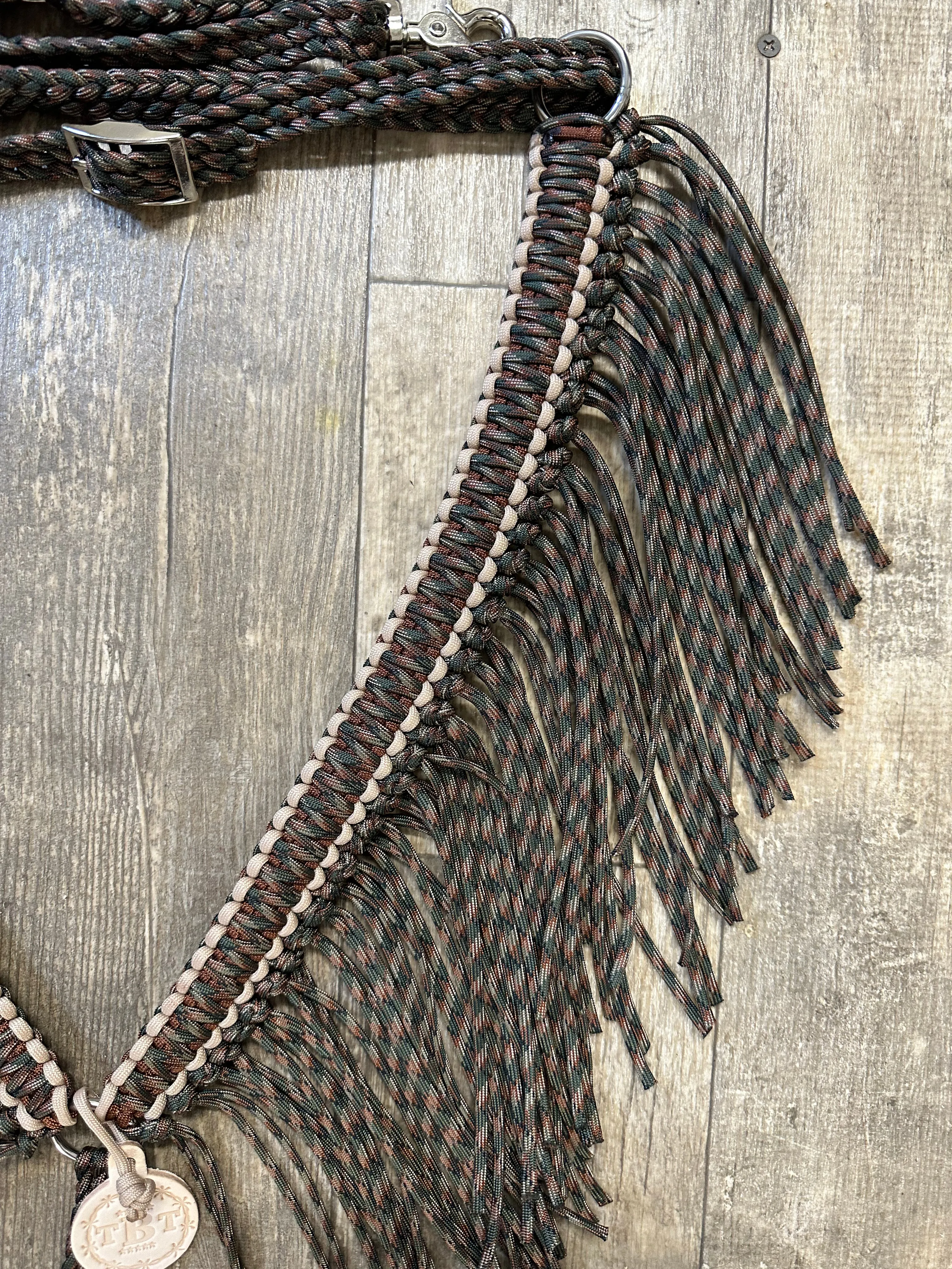 Camo fringe breast collar all sizes