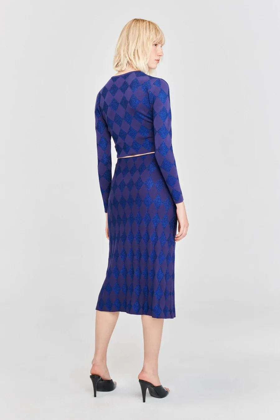 Charlotta Skirt | Blue Harlequin