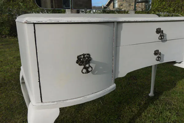 Custom Listing for Claire hand painted refurbished dressing table in Miss Mustard Seed Linen