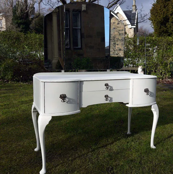 Custom Listing for Claire hand painted refurbished dressing table in Miss Mustard Seed Linen