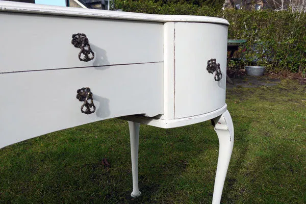 Custom Listing for Claire hand painted refurbished dressing table in Miss Mustard Seed Linen