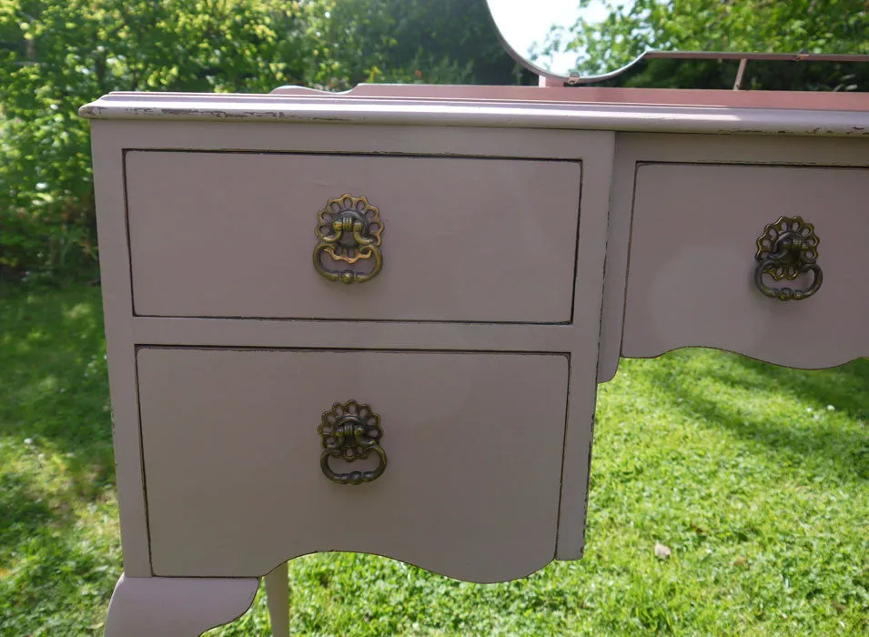 Custom Listing for Samantha hand painted dressing table in Miss Mustard Seed Milk Paint Arabesque and chest of drawers