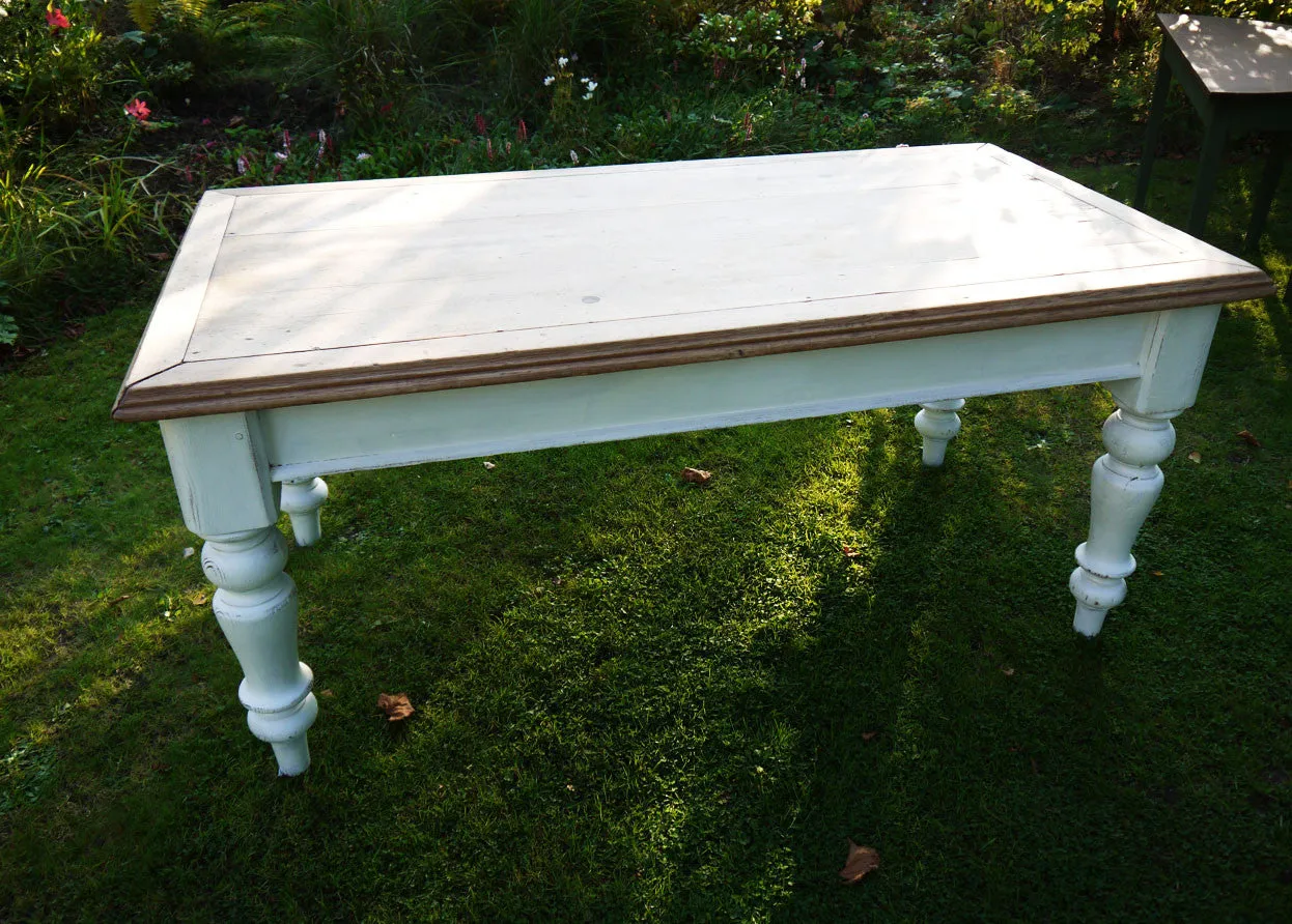 Custom Listing for Sarah refurbished Farmhouse dining table and 6 Ercol Goldsmith chairs