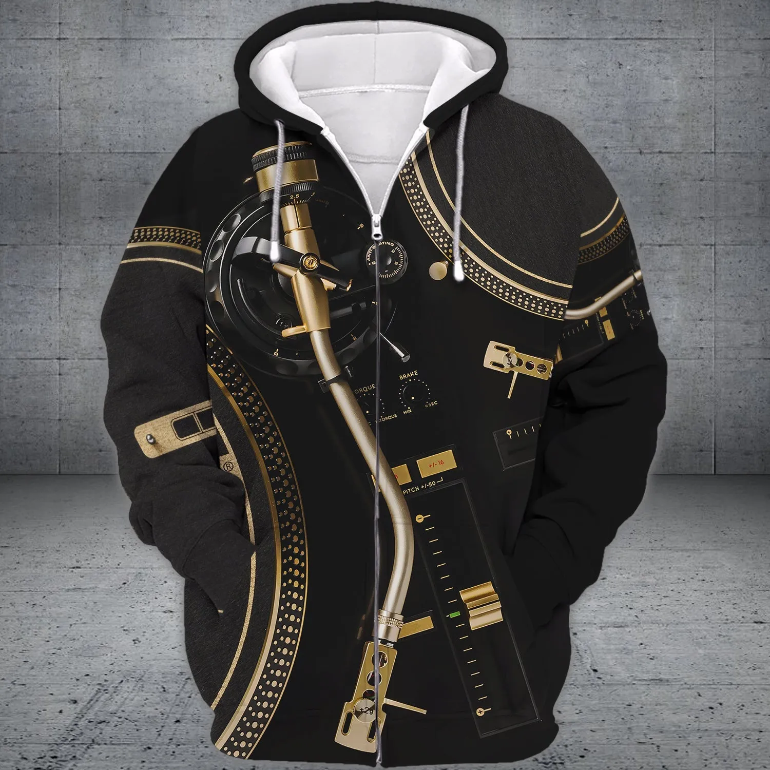 DJ Controller Pattern Music Lover 3D Sweatshirt Hoodie Bomber, Christmas Shirt for DJ Lovers, DJ Sweatshirt