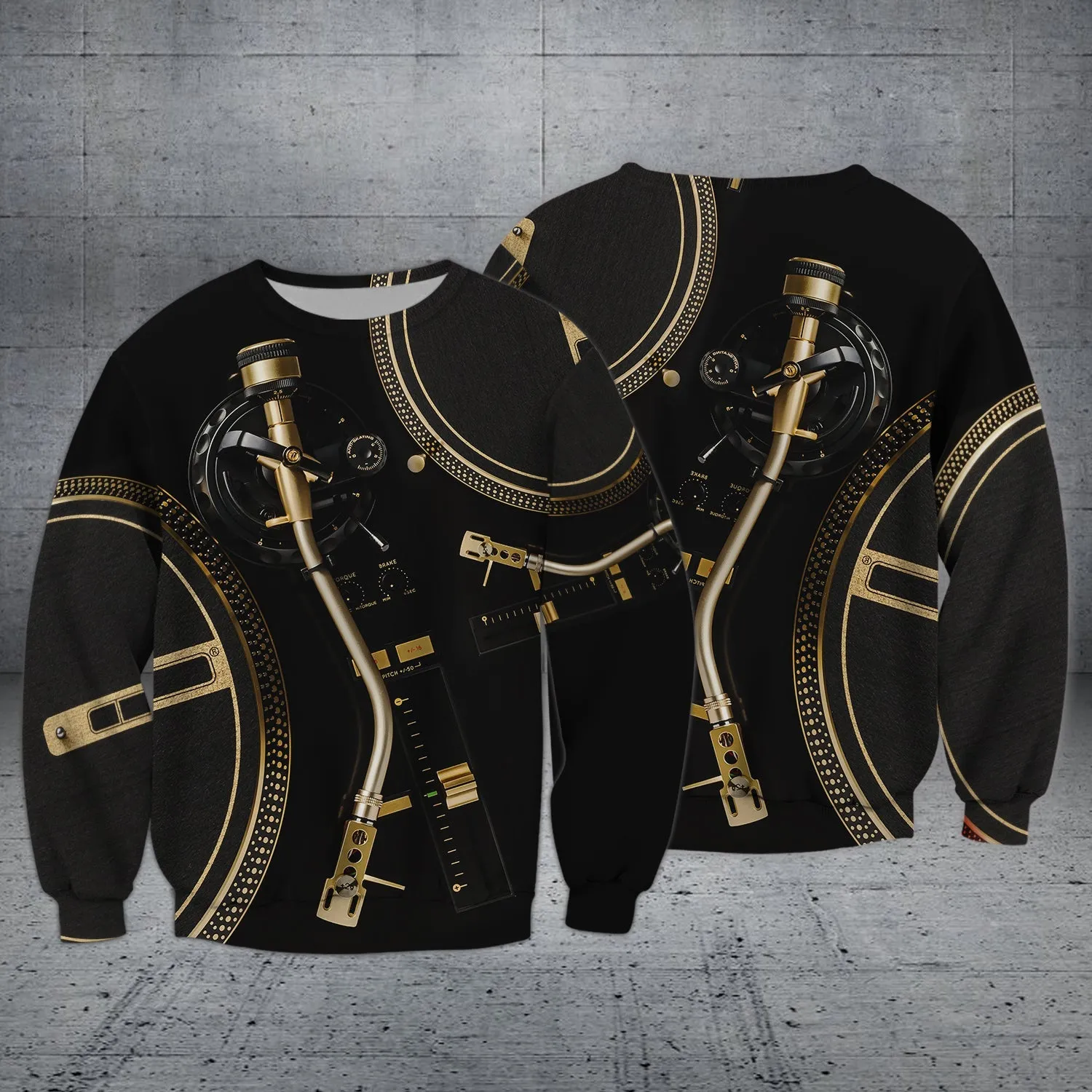 DJ Controller Pattern Music Lover 3D Sweatshirt Hoodie Bomber, Christmas Shirt for DJ Lovers, DJ Sweatshirt