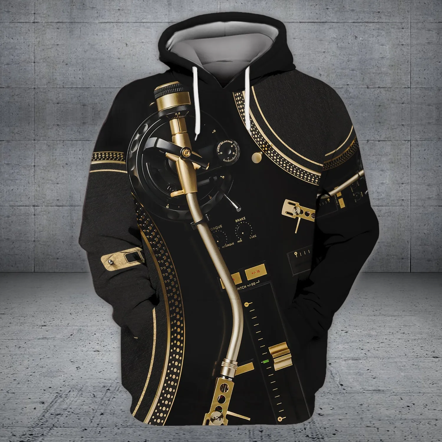 DJ Controller Pattern Music Lover 3D Sweatshirt Hoodie Bomber, Christmas Shirt for DJ Lovers, DJ Sweatshirt