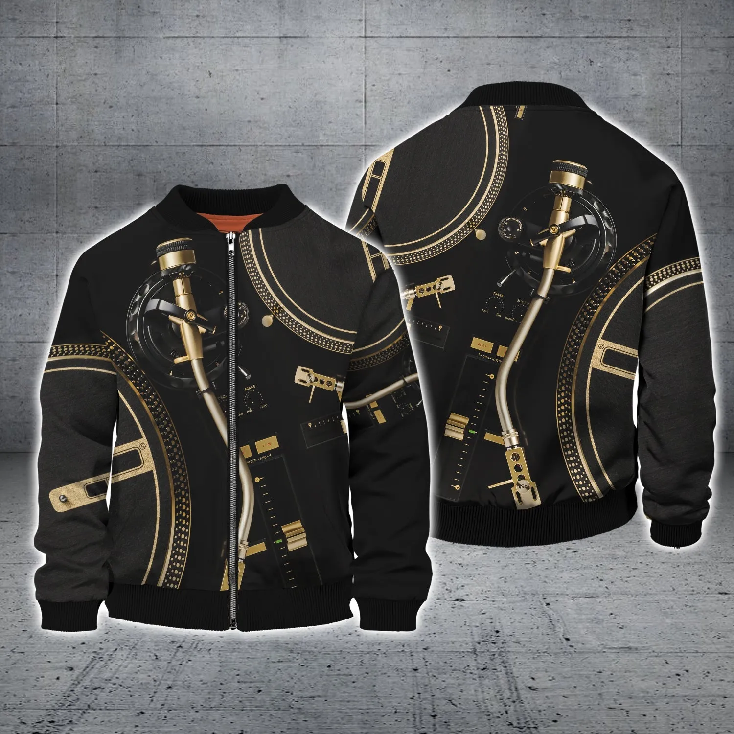 DJ Controller Pattern Music Lover 3D Sweatshirt Hoodie Bomber, Christmas Shirt for DJ Lovers, DJ Sweatshirt