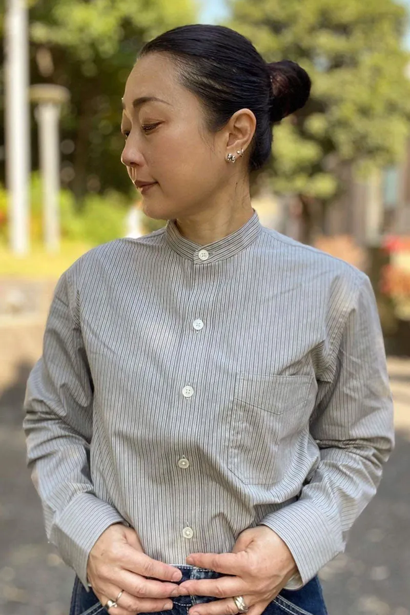 Dobby Band Collar Work Shirt