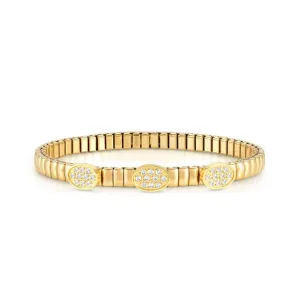 Extension 3 CZ Ovals Bracelet - Gold - 046015/053