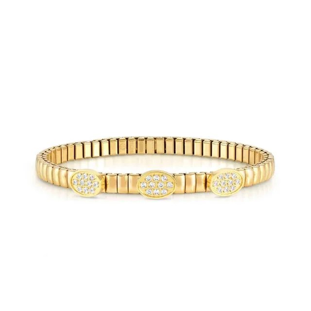 Extension 3 CZ Ovals Bracelet - Gold - 046015/053
