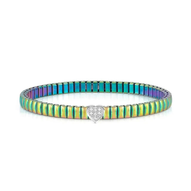 Extension CZ Heart Bracelet - Iridescent - 046013/004