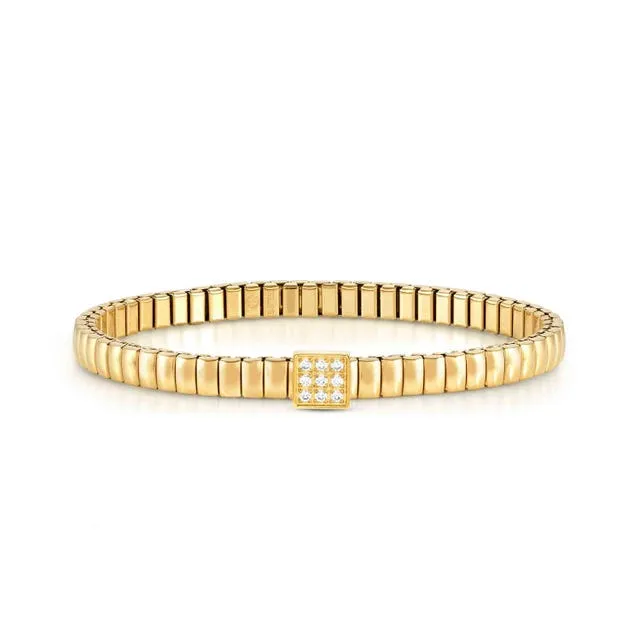Extension CZ Square Bracelet - Gold - 046011/056