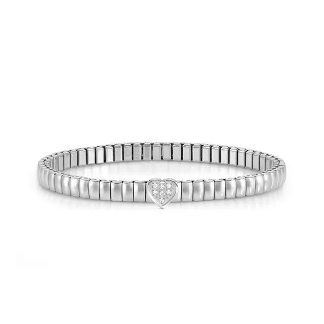 Extension Heart & Stones Bracelet - Silver - 046007/004