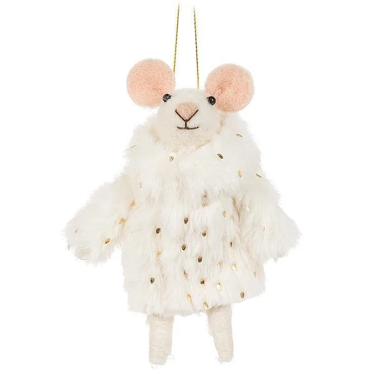 Fancy Winter Mouse Ornaments