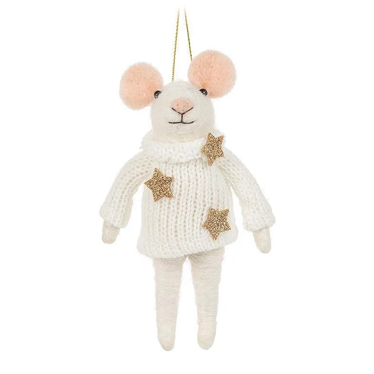 Fancy Winter Mouse Ornaments