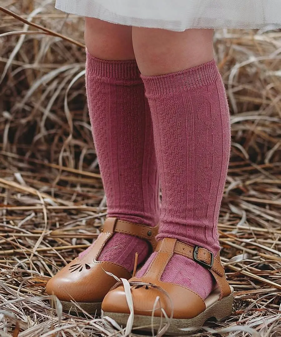 Fashion Cable Knee Socks