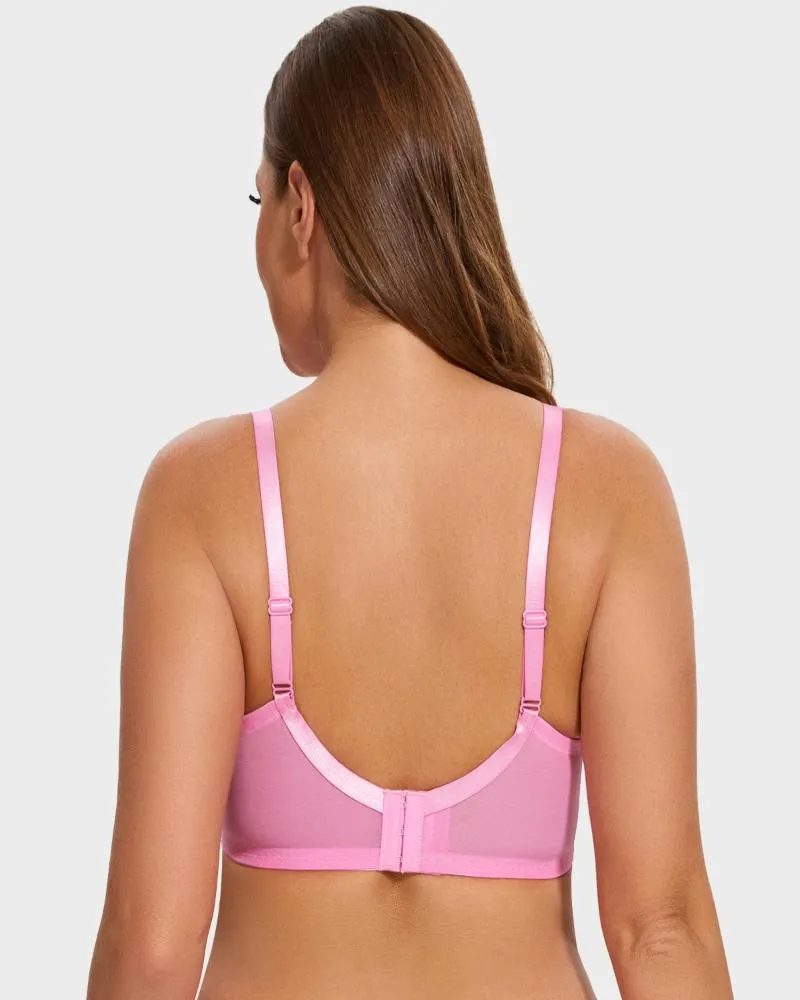 Full Coverage Lace Minimizer Bra - Mermaid Pink Pink (2 PACK)