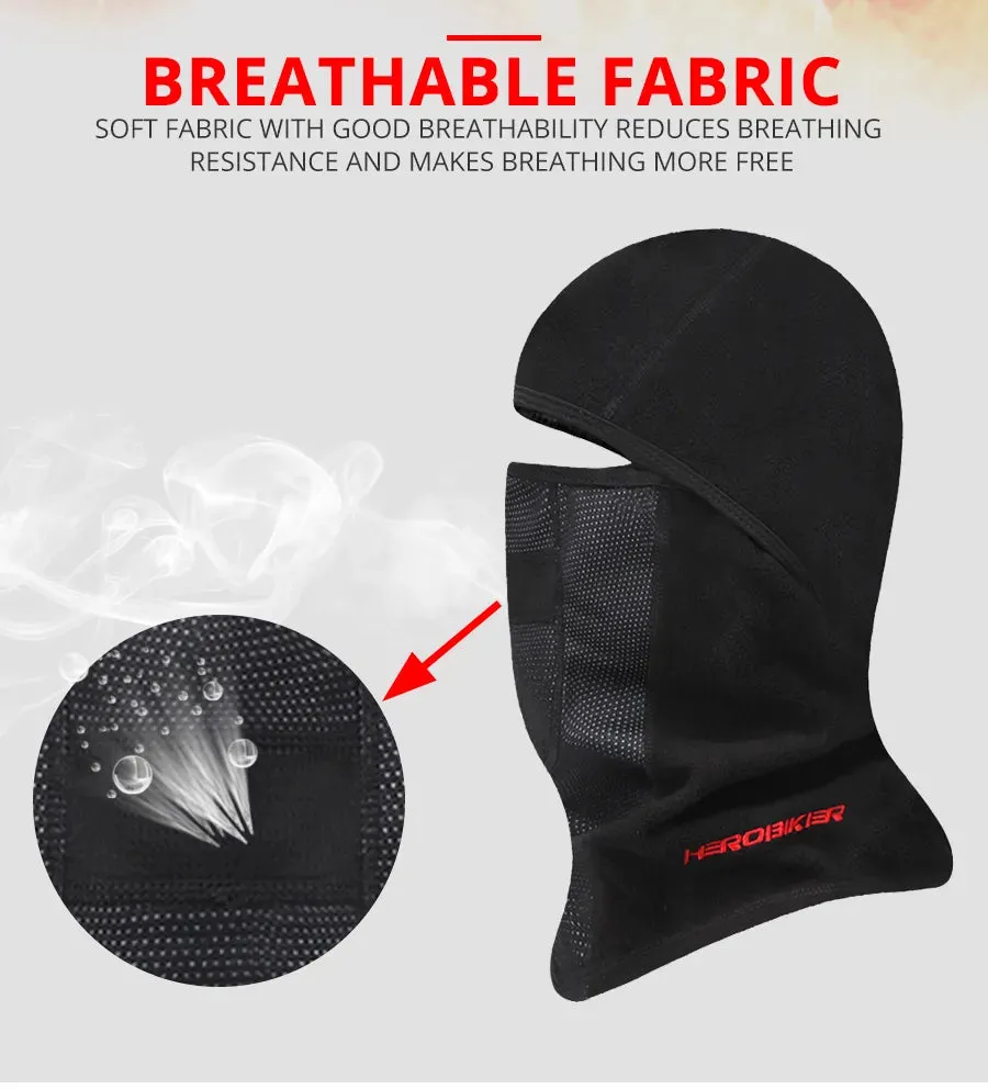 HEROBIKER Balaclava Cycling Face Mask Fleece Motorcycle Thermal Face Windproof Cold-Proof Winter Motorcycle Mask