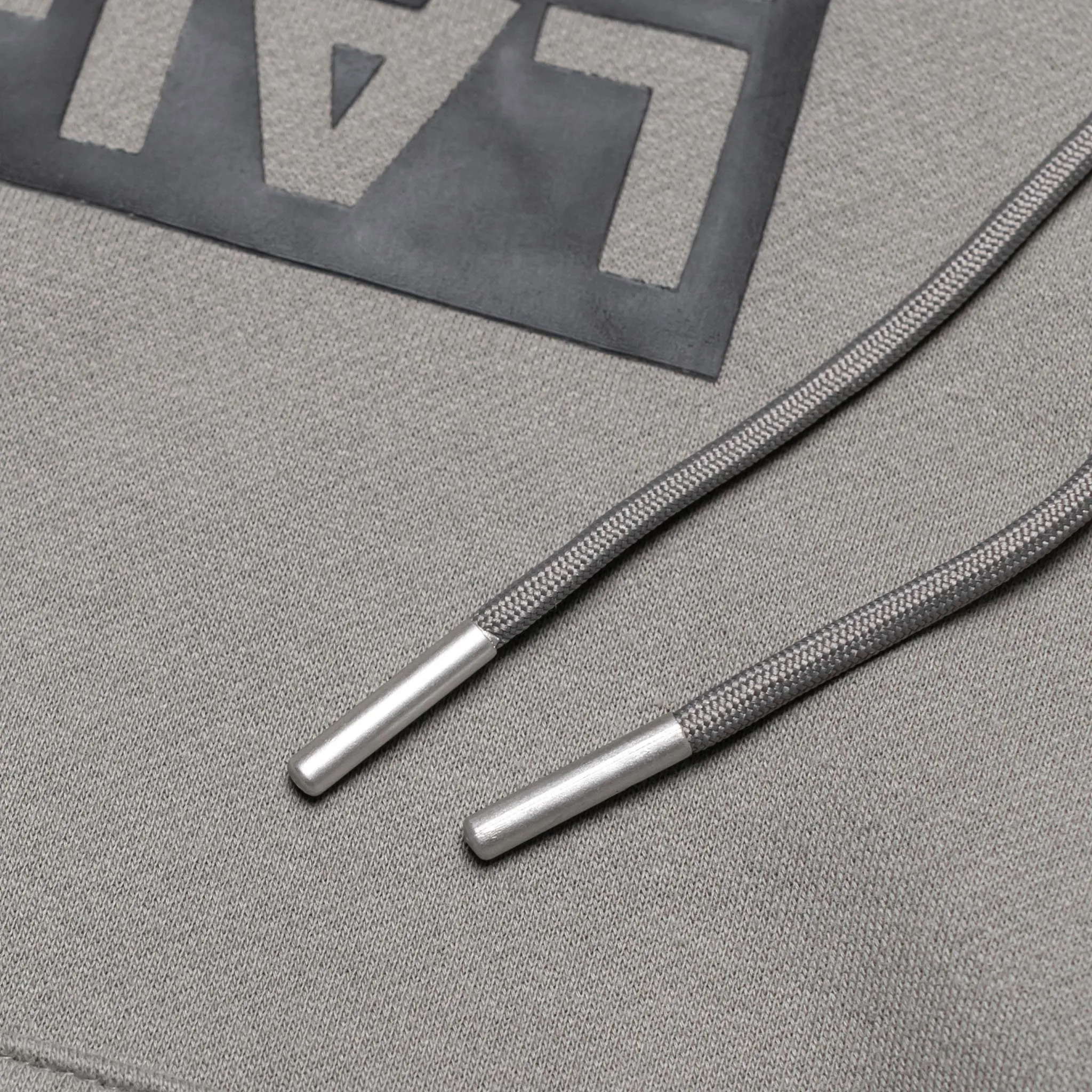 HOMME  'ESSENTIAL' Box Logo Hoodie Cement