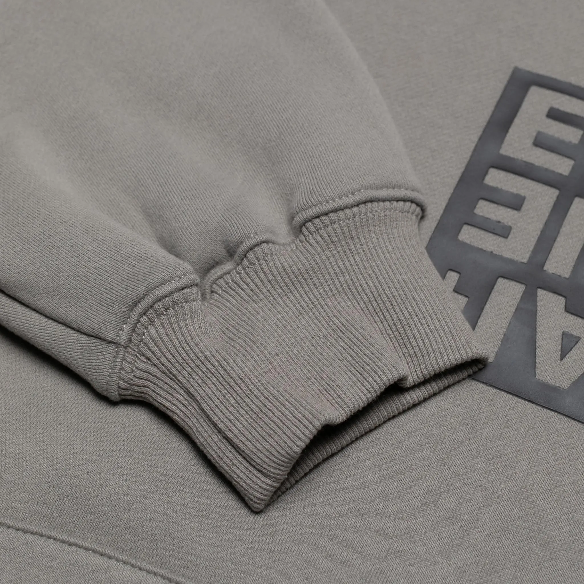 HOMME  'ESSENTIAL' Box Logo Hoodie Cement