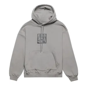 HOMME  'ESSENTIAL' Box Logo Hoodie Cement