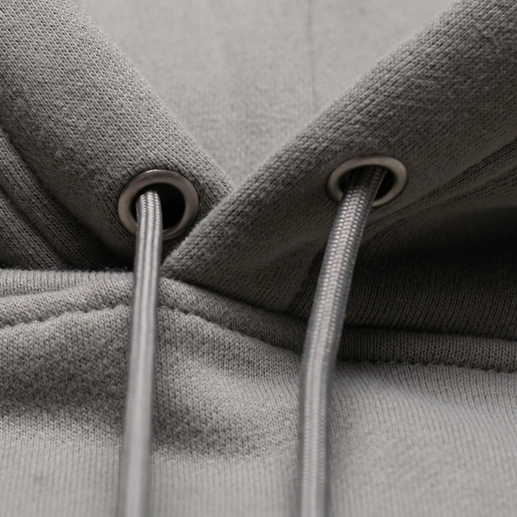HOMME  'ESSENTIAL' Box Logo Hoodie Cement